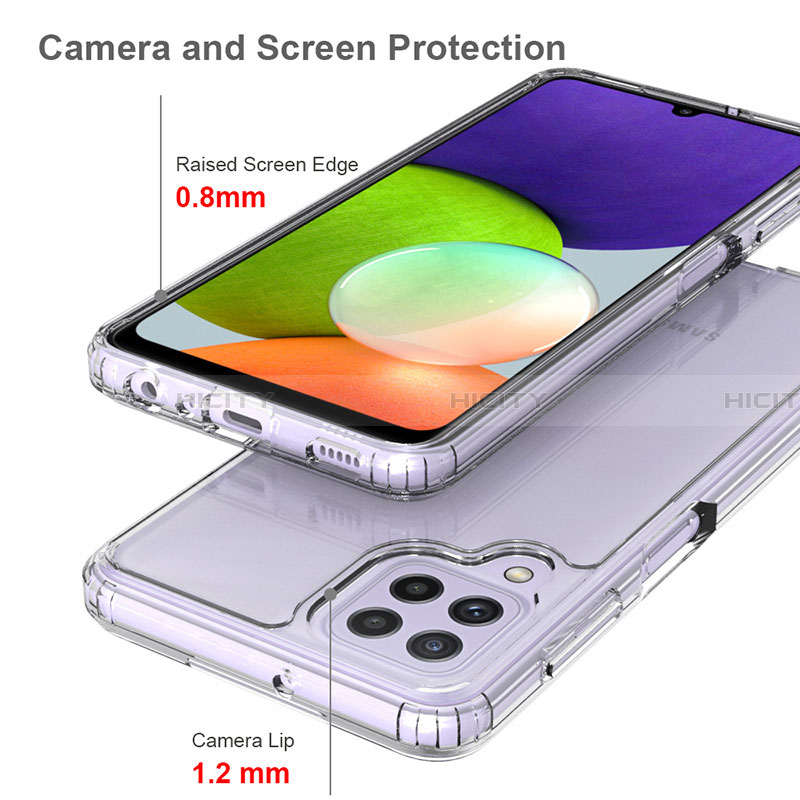 Custodia Silicone Trasparente Laterale 360 Gradi Cover ZJ3 per Samsung Galaxy A22 4G