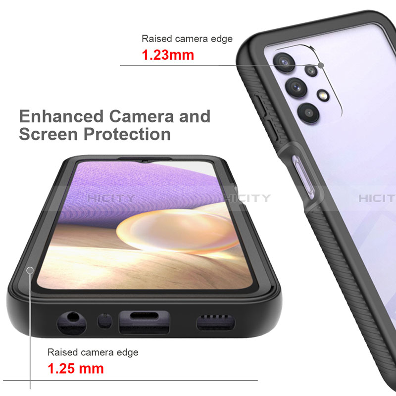 Custodia Silicone Trasparente Laterale 360 Gradi Cover ZJ3 per Samsung Galaxy A32 5G