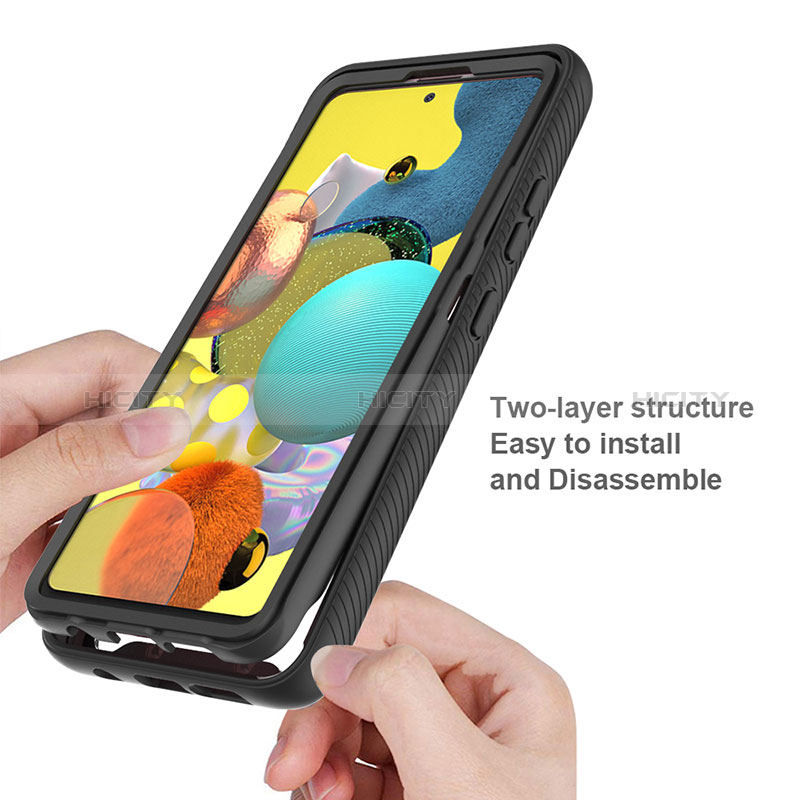 Custodia Silicone Trasparente Laterale 360 Gradi Cover ZJ3 per Samsung Galaxy A51 4G