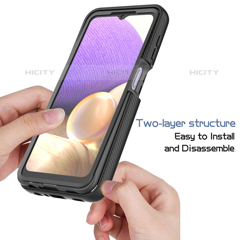 Custodia Silicone Trasparente Laterale 360 Gradi Cover ZJ3 per Samsung Galaxy M32 5G