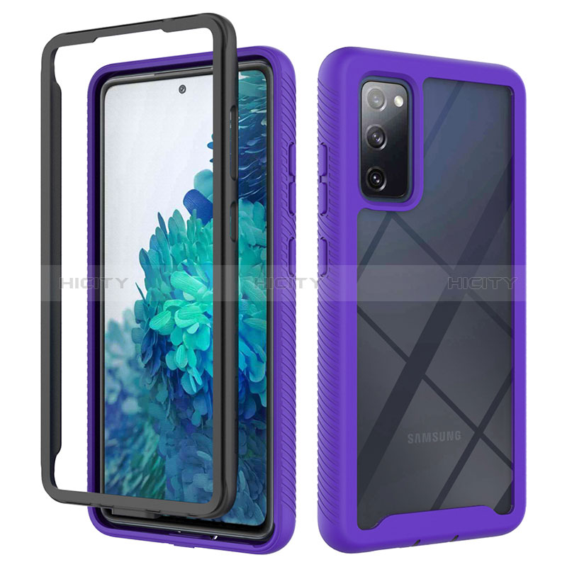 Custodia Silicone Trasparente Laterale 360 Gradi Cover ZJ3 per Samsung Galaxy S20 FE (2022) 5G Lavanda