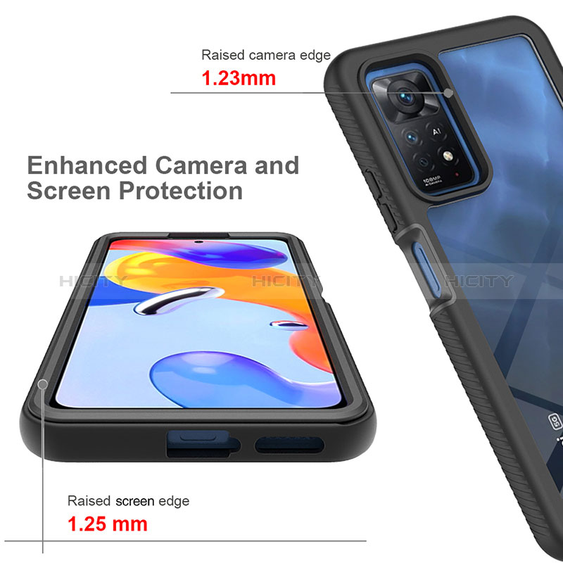 Custodia Silicone Trasparente Laterale 360 Gradi Cover ZJ3 per Xiaomi Redmi Note 11 Pro 4G