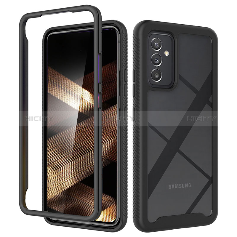 Custodia Silicone Trasparente Laterale 360 Gradi Cover ZJ4 per Samsung Galaxy A15 4G Nero