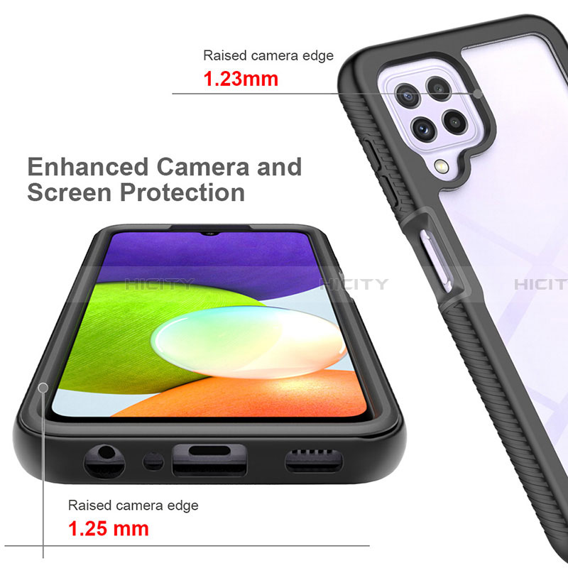 Custodia Silicone Trasparente Laterale 360 Gradi Cover ZJ4 per Samsung Galaxy A22 4G