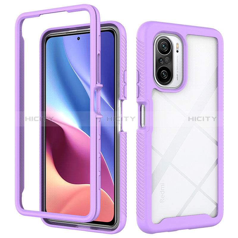 Custodia Silicone Trasparente Laterale 360 Gradi Cover ZJ4 per Xiaomi Mi 11X 5G Lavanda