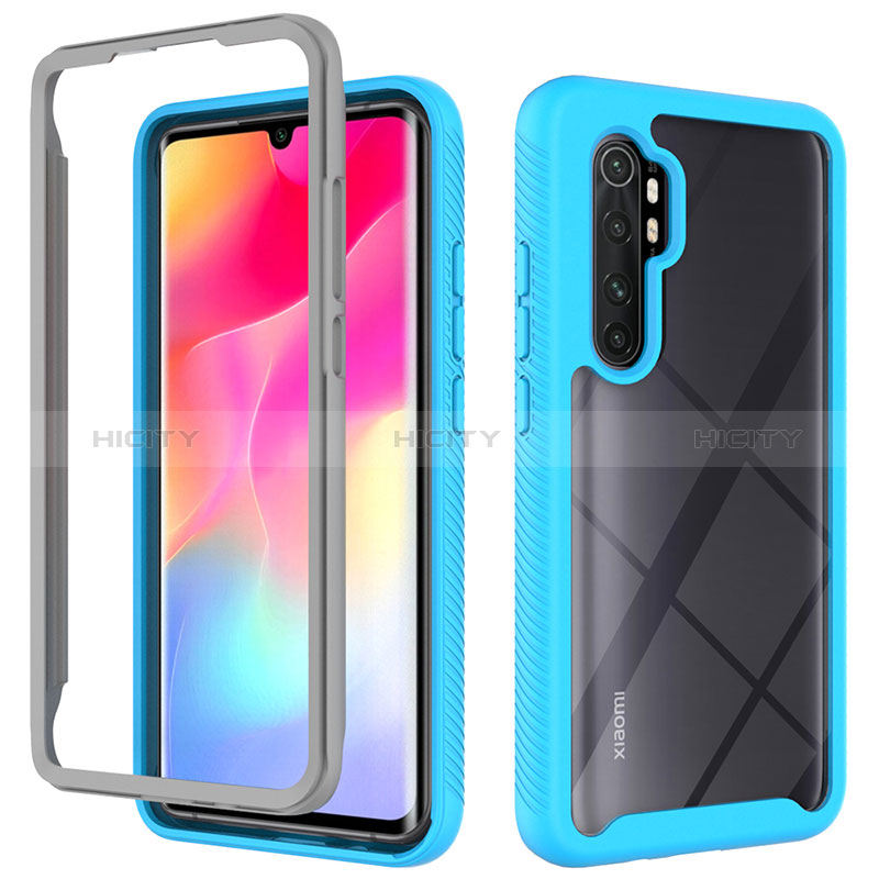 Custodia Silicone Trasparente Laterale 360 Gradi Cover ZJ4 per Xiaomi Mi Note 10 Lite