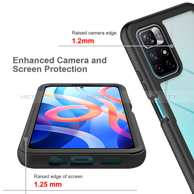 Custodia Silicone Trasparente Laterale 360 Gradi Cover ZJ4 per Xiaomi Poco M4 Pro 5G
