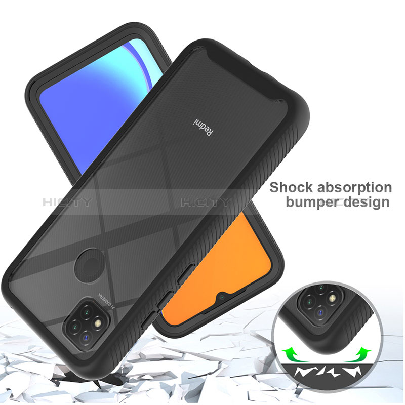 Custodia Silicone Trasparente Laterale 360 Gradi Cover ZJ4 per Xiaomi Redmi 9 Activ