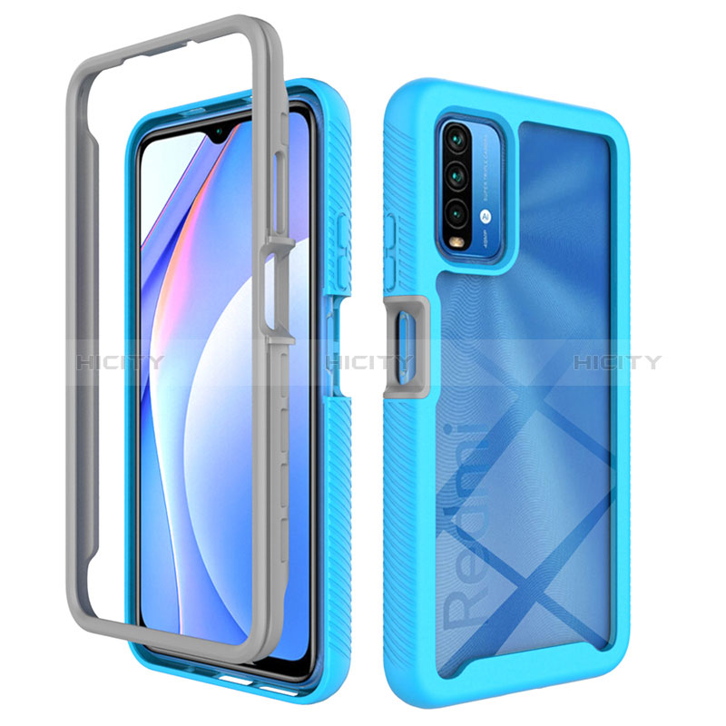 Custodia Silicone Trasparente Laterale 360 Gradi Cover ZJ4 per Xiaomi Redmi 9T 4G