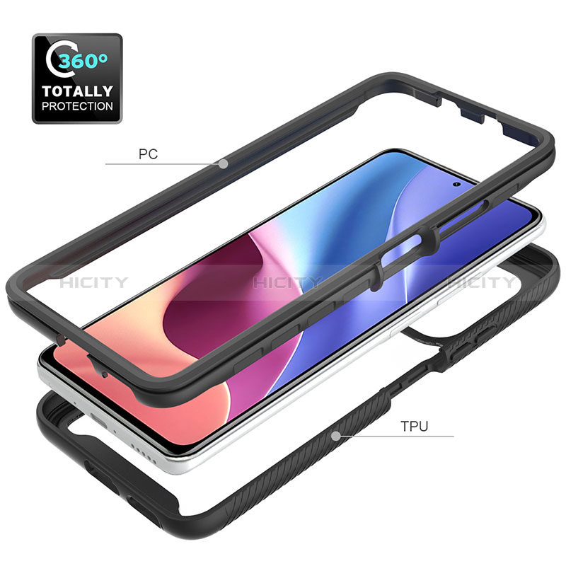 Custodia Silicone Trasparente Laterale 360 Gradi Cover ZJ4 per Xiaomi Redmi K40 Pro+ Plus 5G