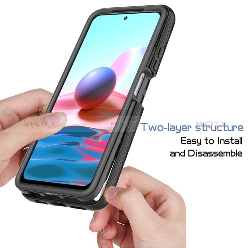 Custodia Silicone Trasparente Laterale 360 Gradi Cover ZJ4 per Xiaomi Redmi Note 10 4G