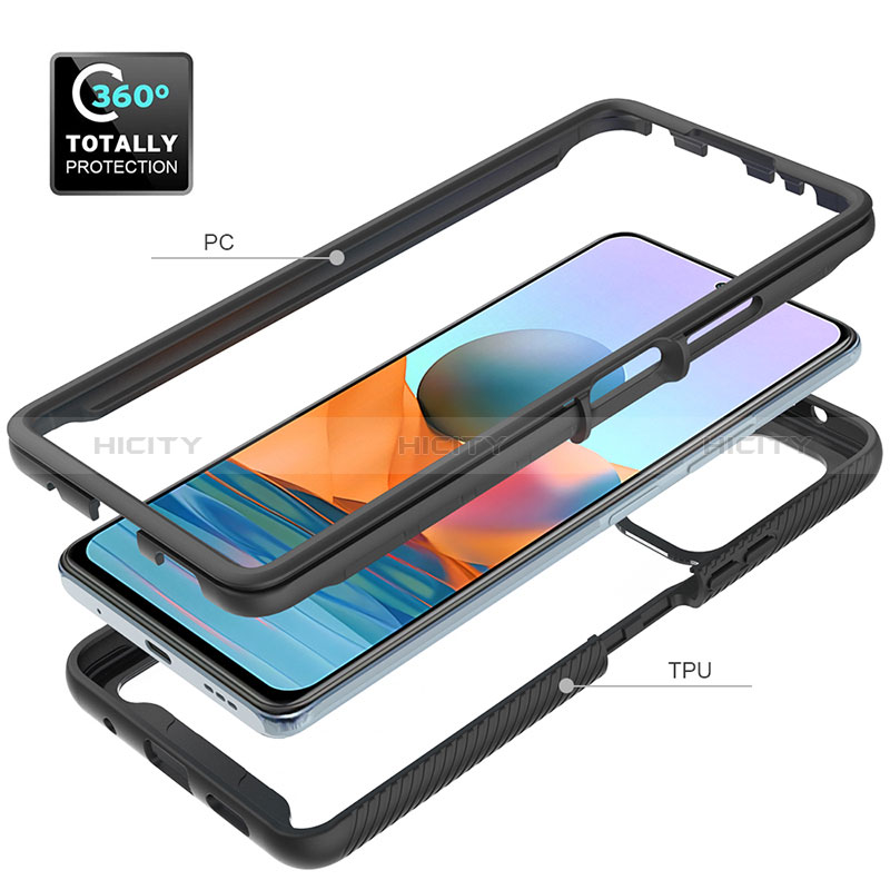 Custodia Silicone Trasparente Laterale 360 Gradi Cover ZJ4 per Xiaomi Redmi Note 10 Pro Max