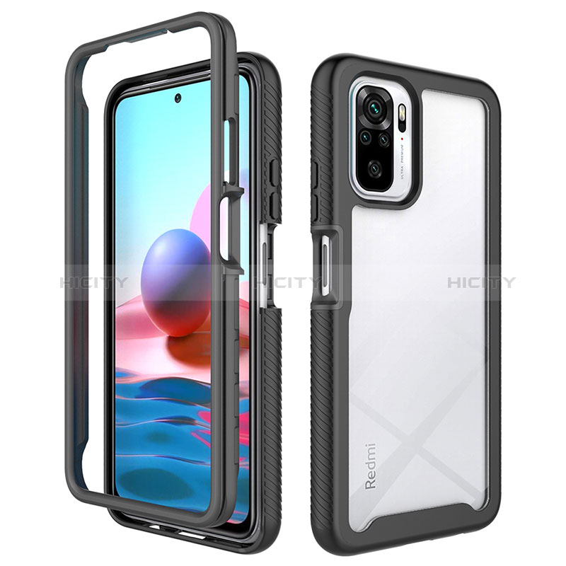 Custodia Silicone Trasparente Laterale 360 Gradi Cover ZJ4 per Xiaomi Redmi Note 11 SE India 4G Nero