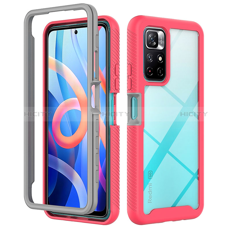 Custodia Silicone Trasparente Laterale 360 Gradi Cover ZJ4 per Xiaomi Redmi Note 11T 5G