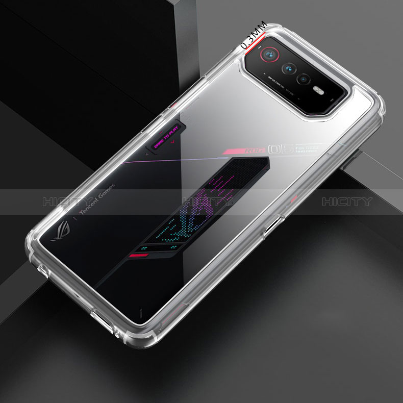 Custodia Silicone Trasparente Laterale 360 Gradi Cover ZJ5 per Asus ROG Phone 6