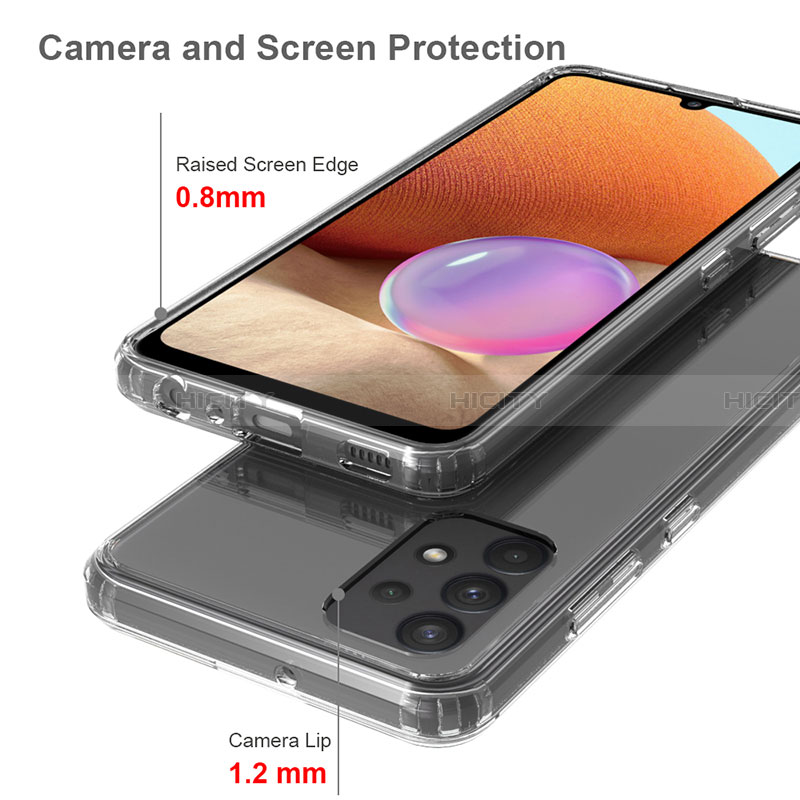 Custodia Silicone Trasparente Laterale 360 Gradi Cover ZJ5 per Samsung Galaxy A32 4G