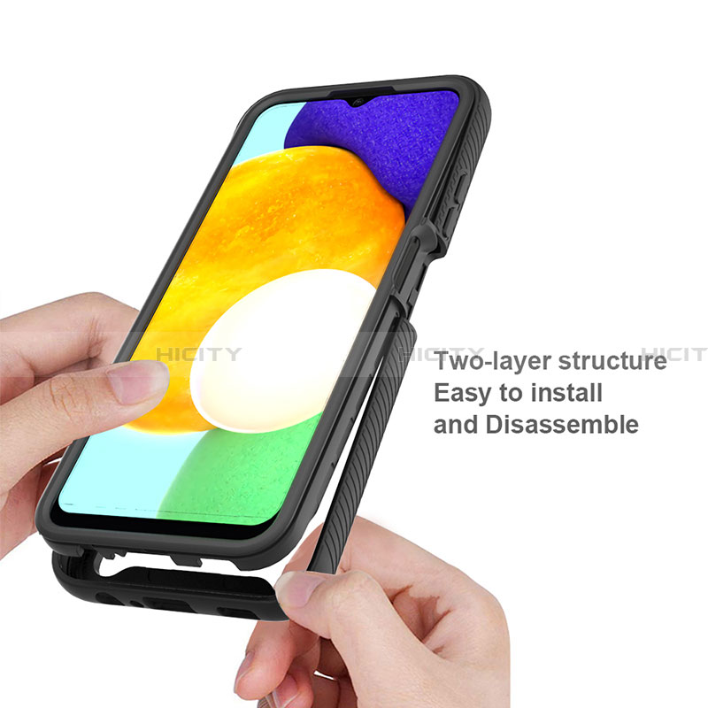 Custodia Silicone Trasparente Laterale 360 Gradi Cover ZJ5 per Samsung Galaxy F02S SM-E025F