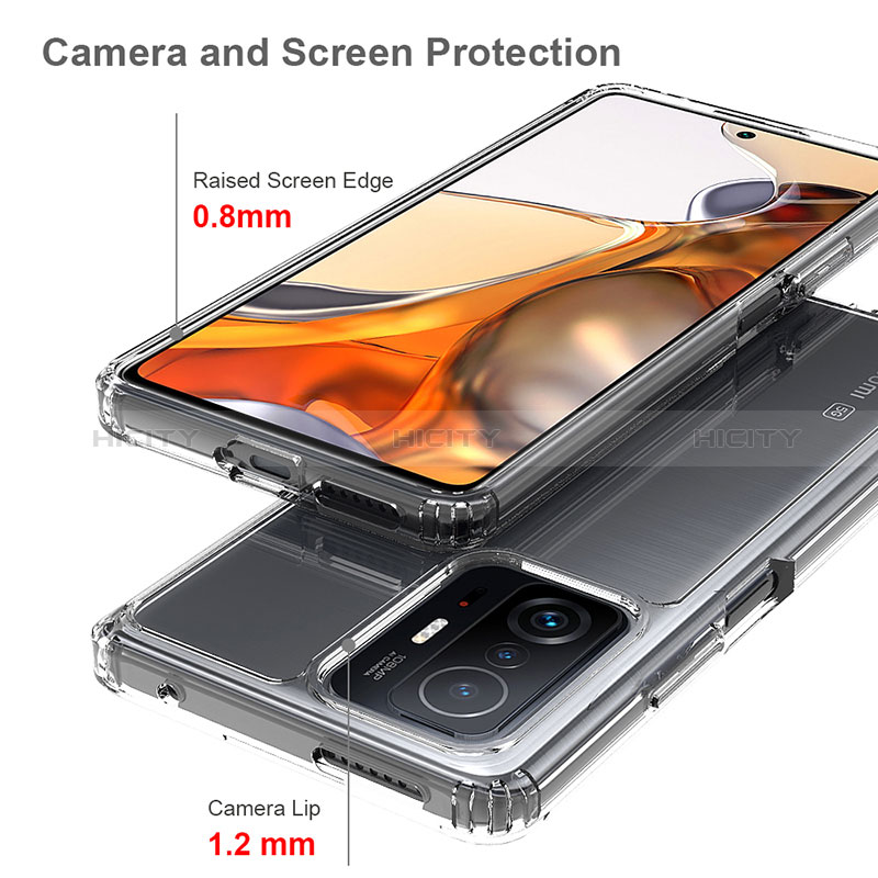 Custodia Silicone Trasparente Laterale 360 Gradi Cover ZJ5 per Xiaomi Mi 11T Pro 5G
