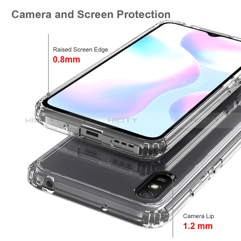 Custodia Silicone Trasparente Laterale 360 Gradi Cover ZJ5 per Xiaomi Redmi 9i