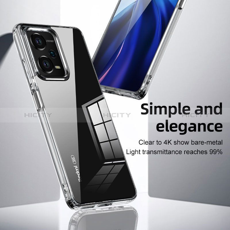 Custodia Silicone Trasparente Laterale 360 Gradi Cover ZJ5 per Xiaomi Redmi Note 12 Pro+ Plus 5G