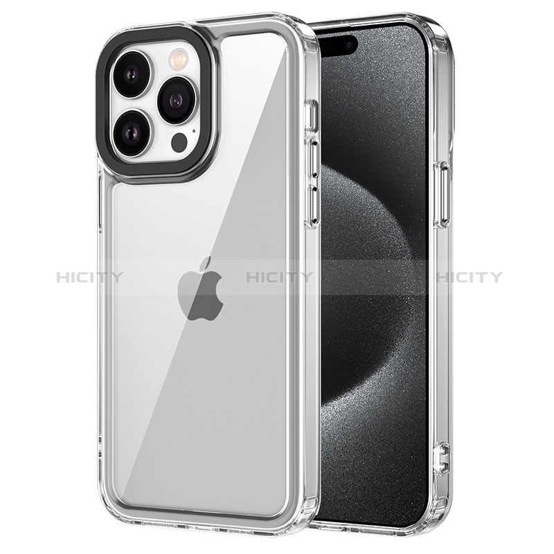 Custodia Silicone Trasparente Laterale Cover AC1 per Apple iPhone 13 Pro Max Chiaro