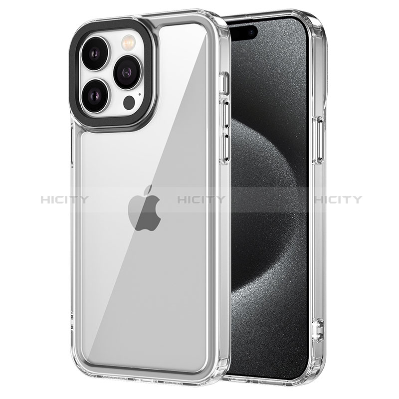 Custodia Silicone Trasparente Laterale Cover AC1 per Apple iPhone 14 Pro Max Chiaro