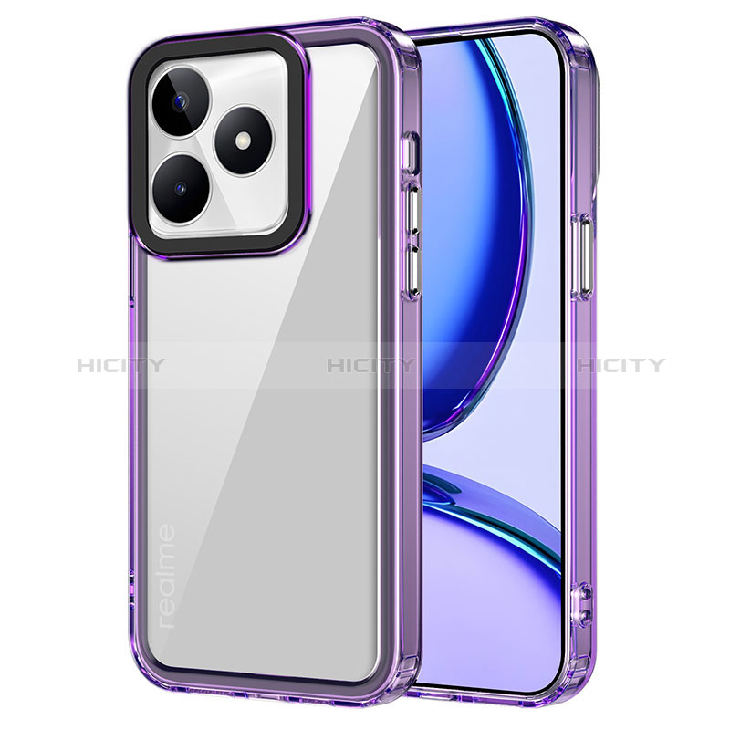 Custodia Silicone Trasparente Laterale Cover AC1 per Realme Narzo N53 Lavanda