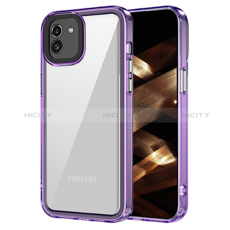 Custodia Silicone Trasparente Laterale Cover AC1 per Samsung Galaxy A03