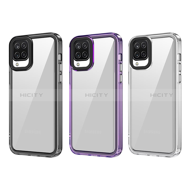 Custodia Silicone Trasparente Laterale Cover AC1 per Samsung Galaxy A12