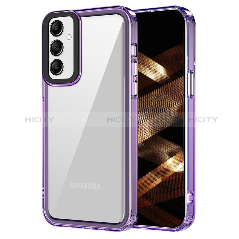 Custodia Silicone Trasparente Laterale Cover AC1 per Samsung Galaxy A14 4G Lavanda