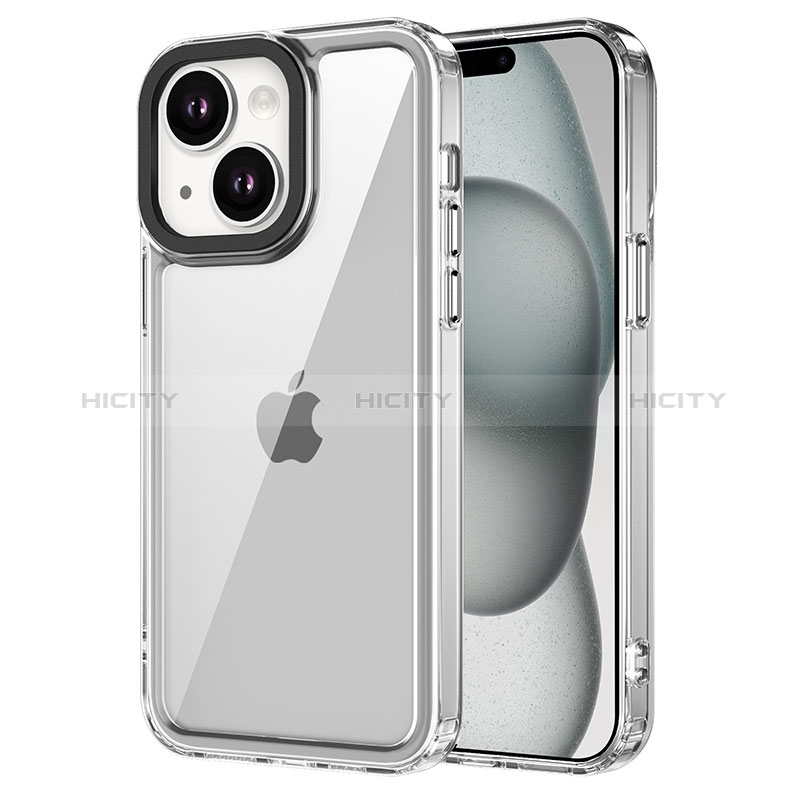 Custodia Silicone Trasparente Laterale Cover AC2 per Apple iPhone 13 Chiaro