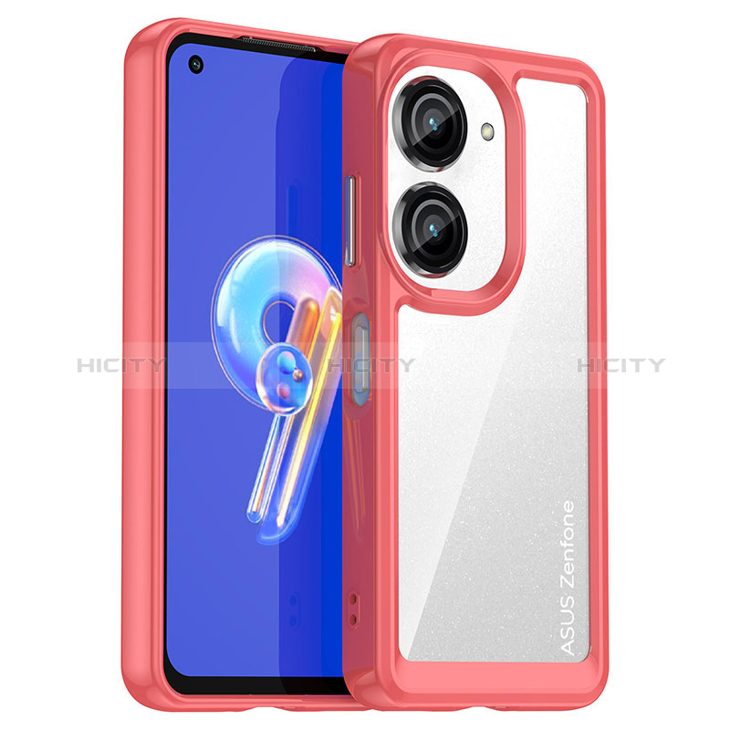 Custodia Silicone Trasparente Laterale Cover J01S per Asus Zenfone 9