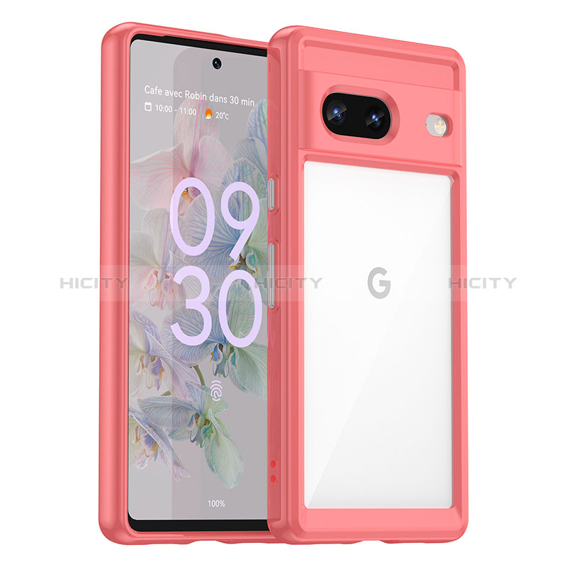 Custodia Silicone Trasparente Laterale Cover J01S per Google Pixel 7 5G