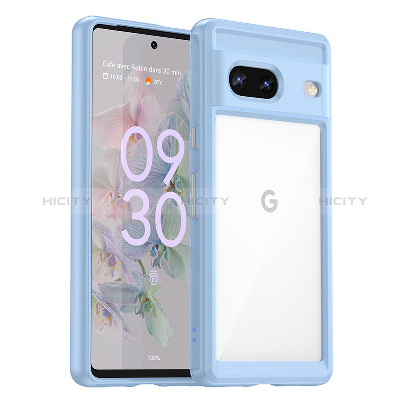 Custodia Silicone Trasparente Laterale Cover J01S per Google Pixel 7 5G