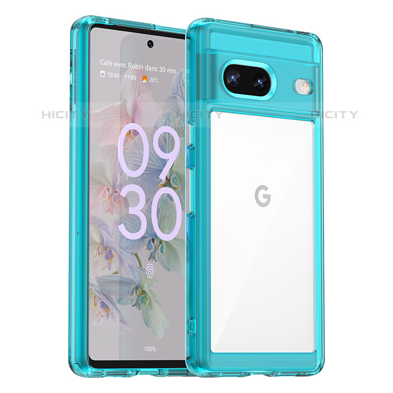 Custodia Silicone Trasparente Laterale Cover J01S per Google Pixel 7 5G