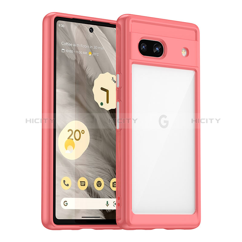 Custodia Silicone Trasparente Laterale Cover J01S per Google Pixel 7a 5G