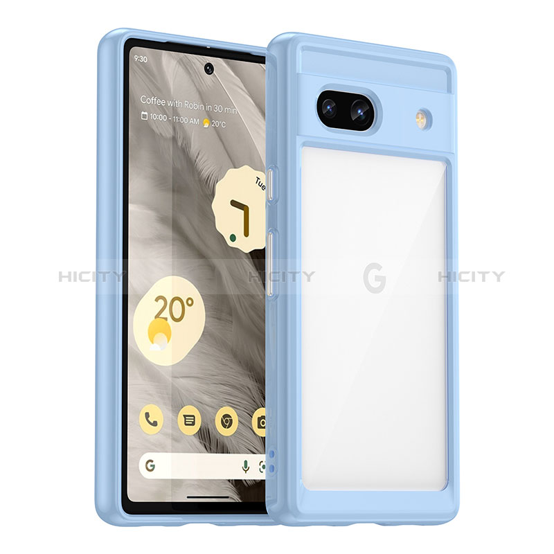 Custodia Silicone Trasparente Laterale Cover J01S per Google Pixel 7a 5G