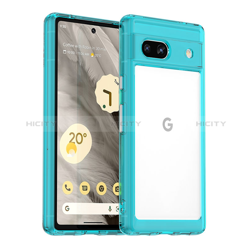 Custodia Silicone Trasparente Laterale Cover J01S per Google Pixel 7a 5G