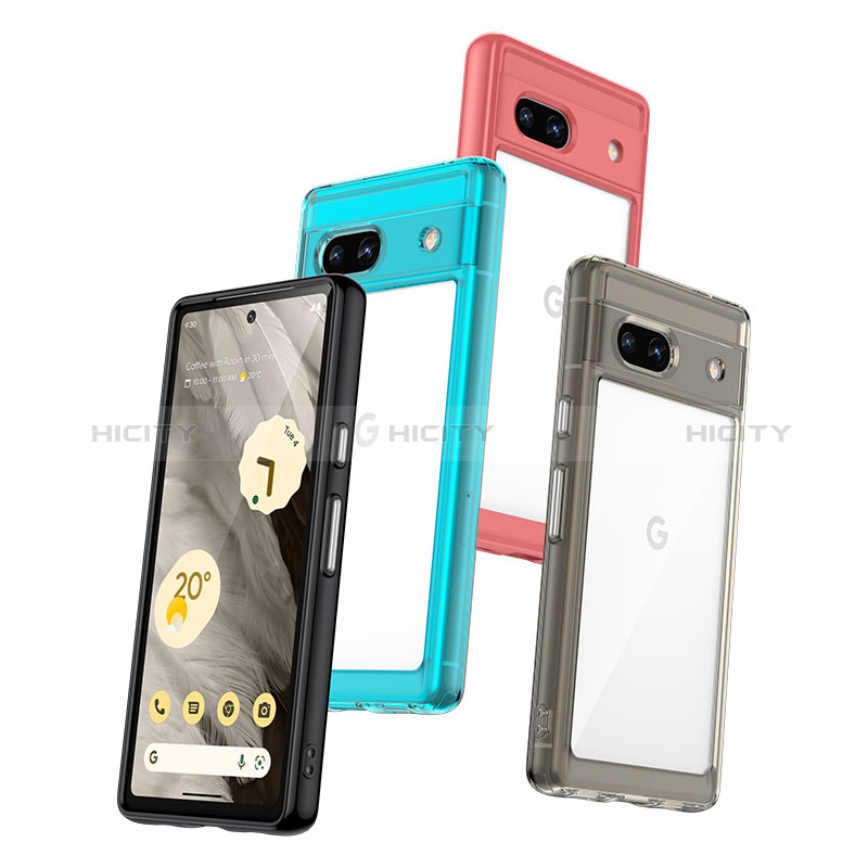 Custodia Silicone Trasparente Laterale Cover J01S per Google Pixel 7a 5G