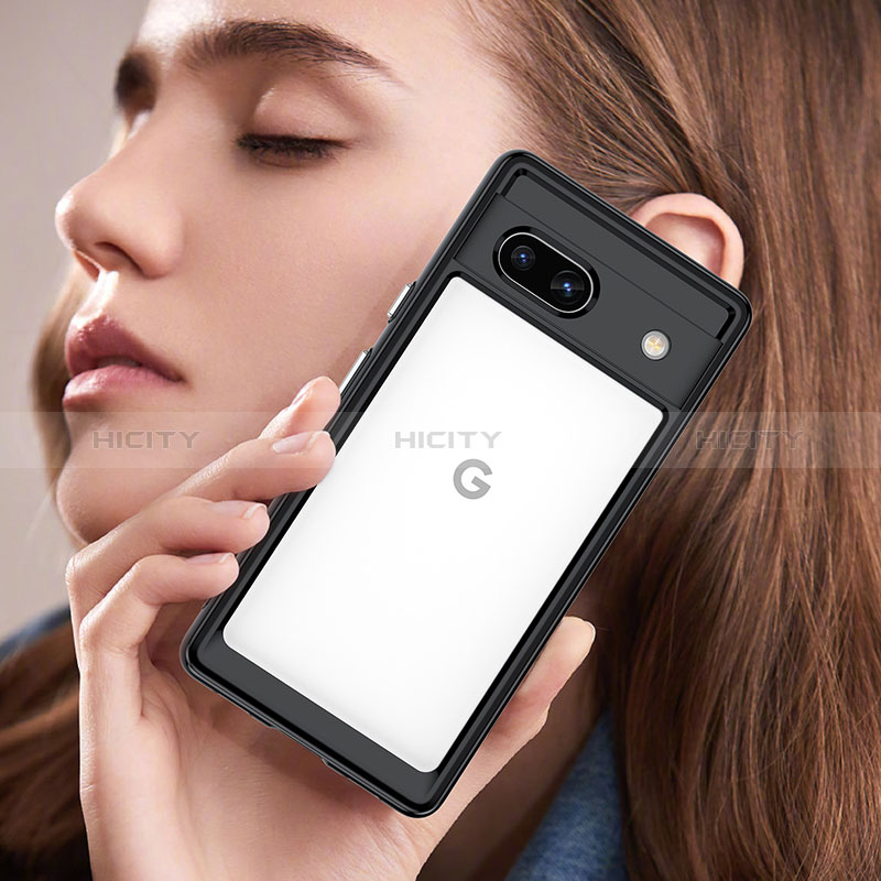 Custodia Silicone Trasparente Laterale Cover J01S per Google Pixel 7a 5G