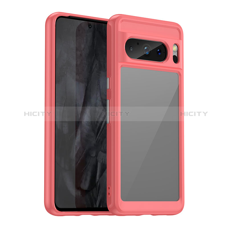 Custodia Silicone Trasparente Laterale Cover J01S per Google Pixel 8 Pro 5G