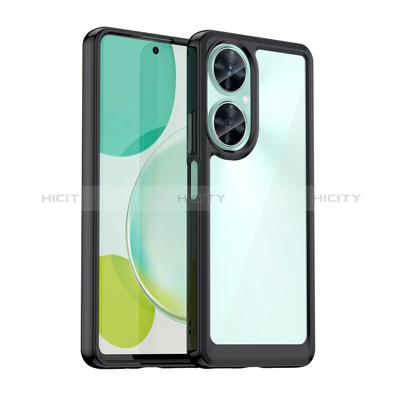 Custodia Silicone Trasparente Laterale Cover J01S per Huawei Nova 11i Nero