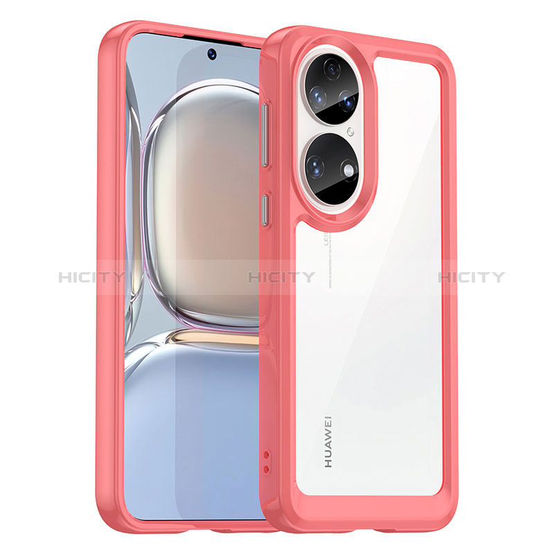 Custodia Silicone Trasparente Laterale Cover J01S per Huawei P50