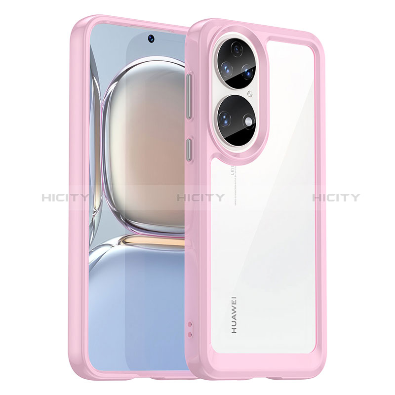 Custodia Silicone Trasparente Laterale Cover J01S per Huawei P50