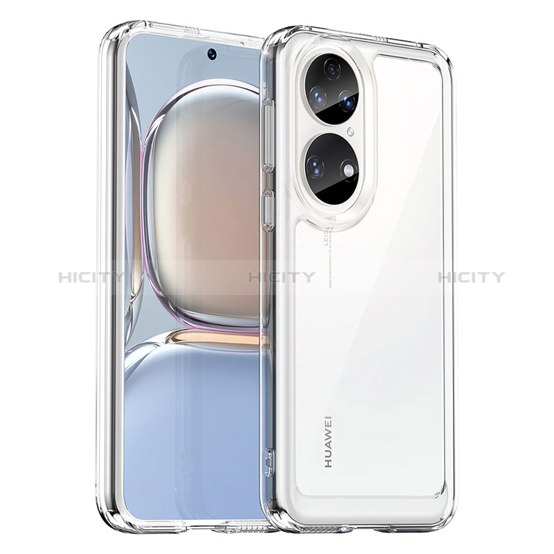 Custodia Silicone Trasparente Laterale Cover J01S per Huawei P50 Pro