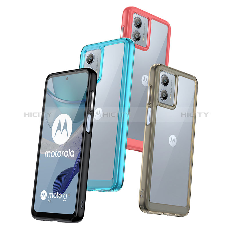 Custodia Silicone Trasparente Laterale Cover J01S per Motorola Moto G53 5G