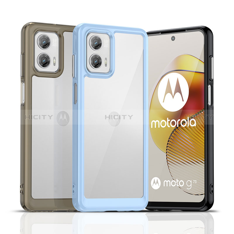 Custodia Silicone Trasparente Laterale Cover J01S per Motorola Moto G73 5G