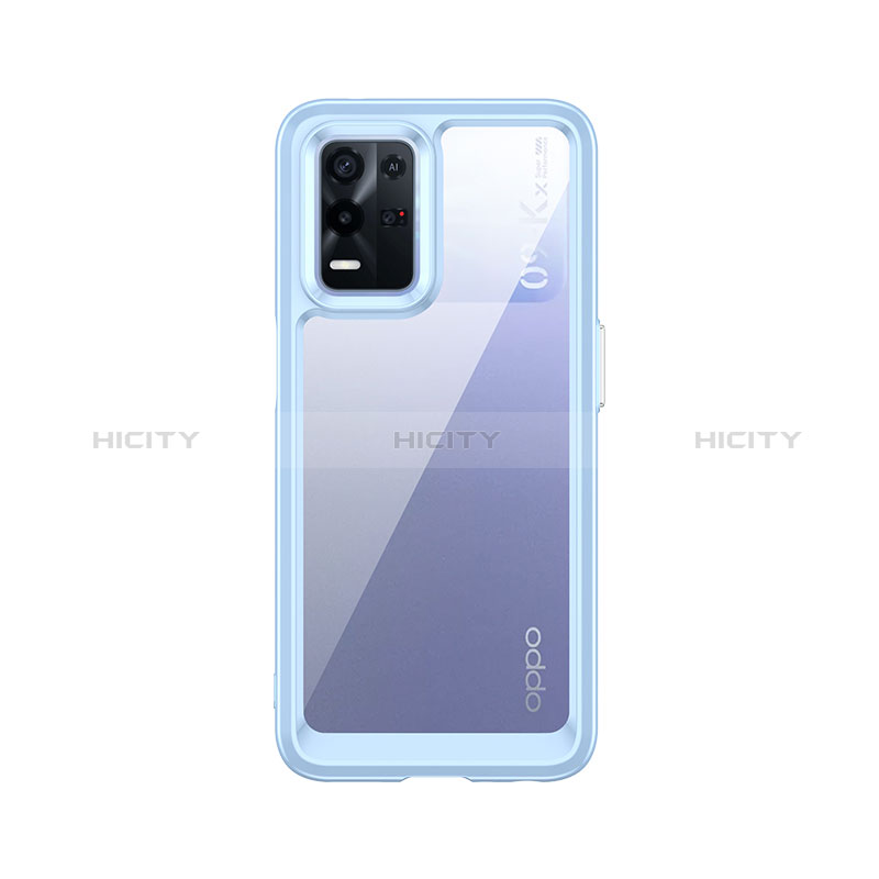 Custodia Silicone Trasparente Laterale Cover J01S per Oppo K9X 5G Blu