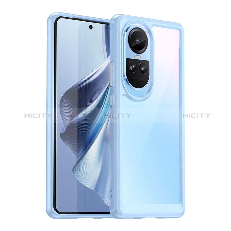 Custodia Silicone Trasparente Laterale Cover J01S per Oppo Reno10 Pro 5G