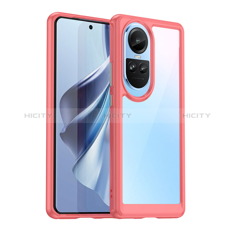 Custodia Silicone Trasparente Laterale Cover J01S per Oppo Reno10 Pro 5G